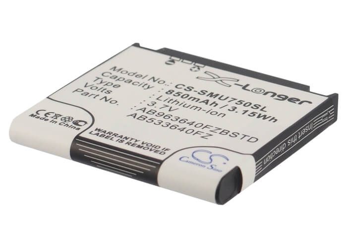 3.7V, 850mAh, Li-ion Battery fits Samsung, Alias 2, Alias 2 U750, 3.145Wh