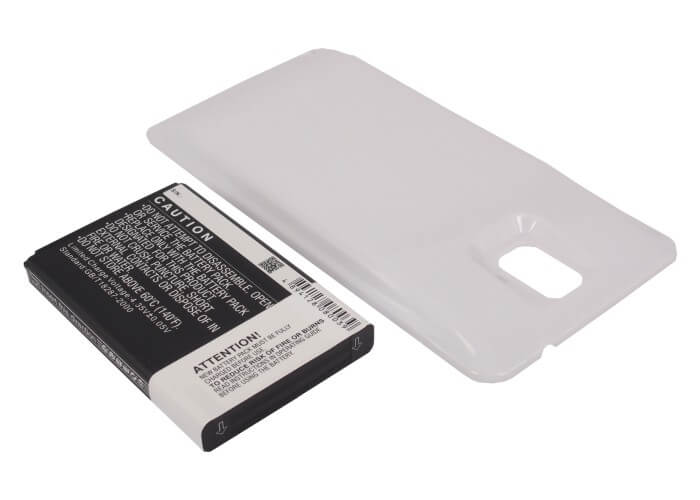 White, 3.8V, 6400mAh, Li-ion Battery fits Samsung, Galaxy Note 3, Galaxy Note Iii, 24.32Wh