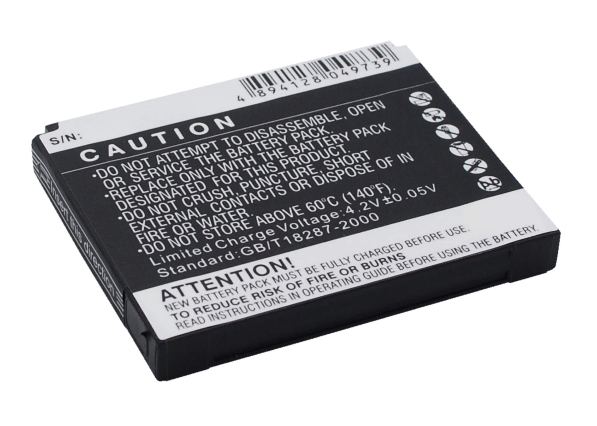 3.7V, 1500mAh, Li-ion Battery fits Sprint, Fury, 5.55Wh