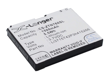 3.7V, 1500mAh, Li-ion Battery fits Uscellular, Director, N850l, 5.55Wh