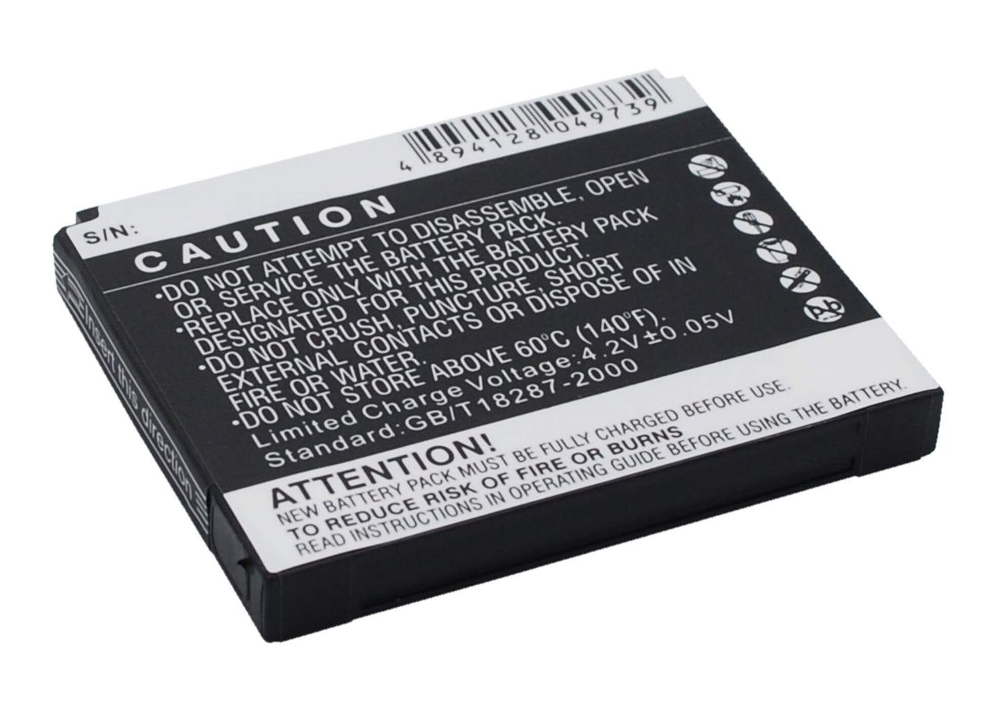 3.7V, 1500mAh, Li-ion Battery fits Telenor, Touch Plus, 5.55Wh