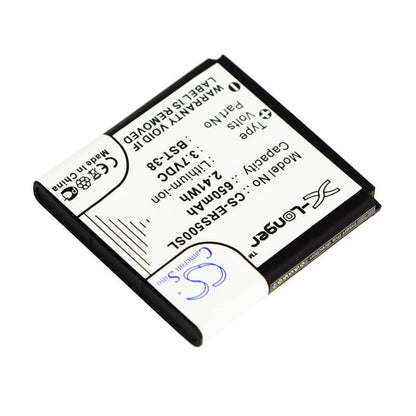 3.7V, 650mAh, Li-ion Battery fits Sony Ericsson, C510, C902, 2.405Wh