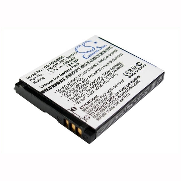 3.7V, 750mAh, Li-ion Battery fits Peek, 9, Pronto, 2.775Wh