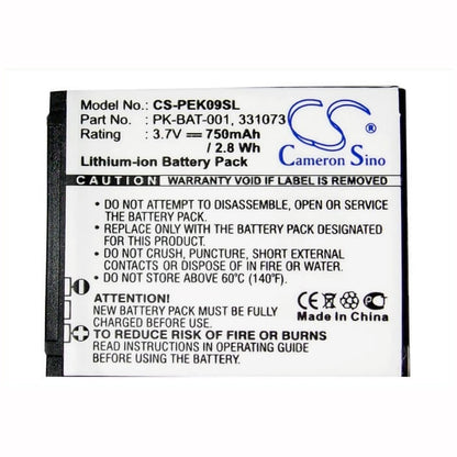 3.7V, 750mAh, Li-ion Battery fits Peek, 9, Pronto, 2.775Wh