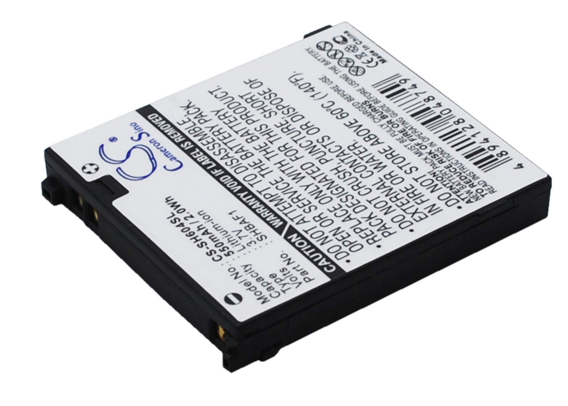 3.7V, 550mAh, Li-ion Battery fits Sharp, V604sh, 2.035Wh