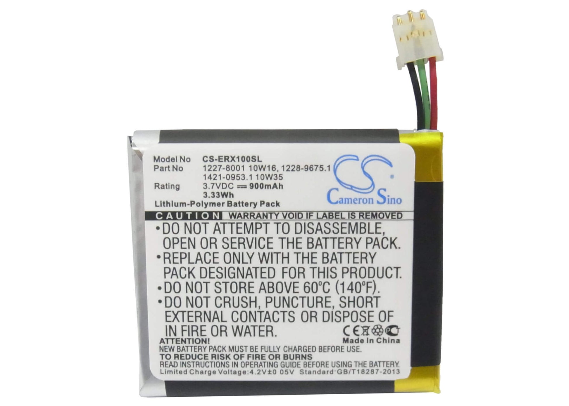 3.7V, 900mAh, Li-Polymer Battery fits Sony Ericsson, E10i, Xperia X10 Mini, 3.33Wh