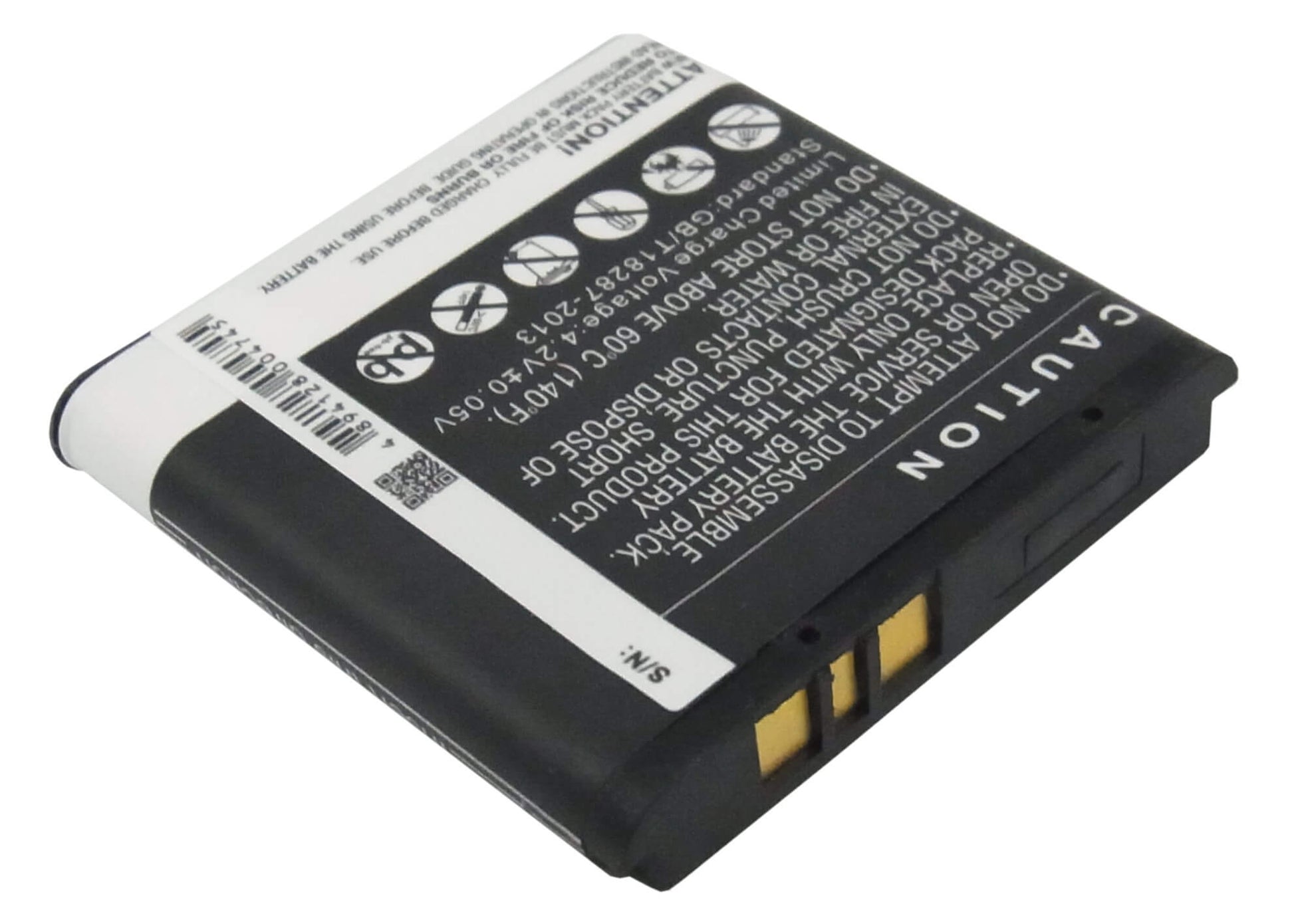 3.7V, 1100mAh, Li-ion Battery fits Nokia, 3250, 3250 Xpressmusic, 4.07Wh