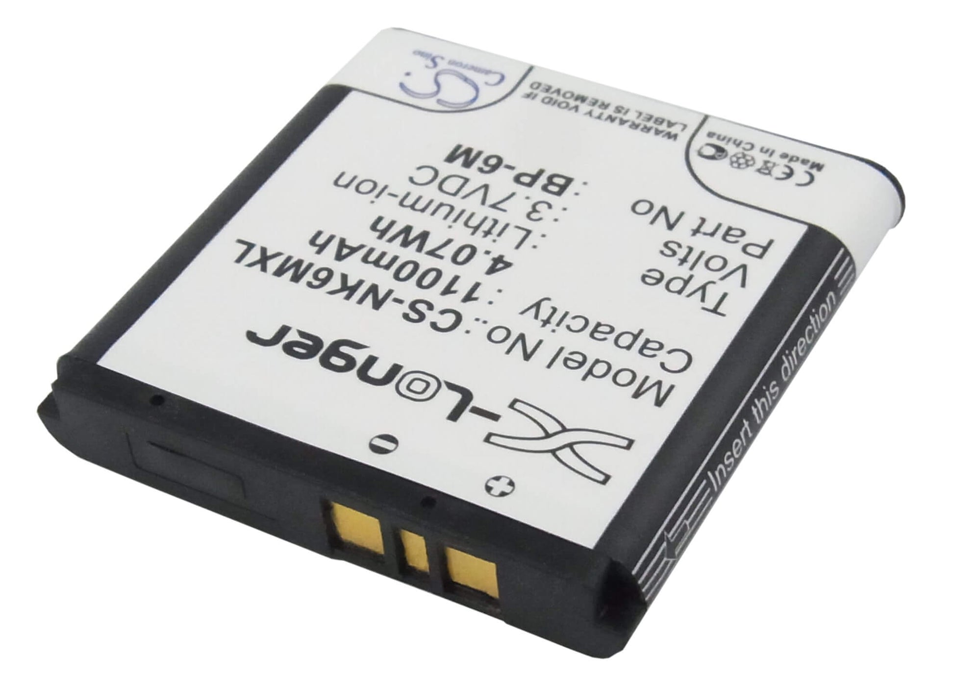 3.7V, 1100mAh, Li-ion Battery fits Mobiado, Lucido, Luminoso, 4.07Wh