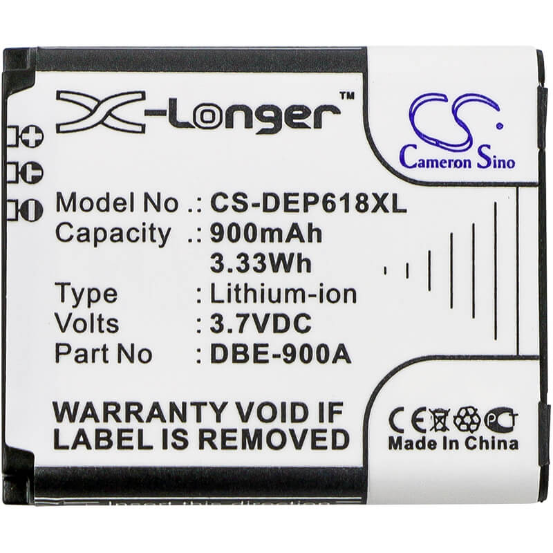 3.7V, 900mAh, Li-ion Battery fits Doro, Phoneeasy 618, 3.33Wh