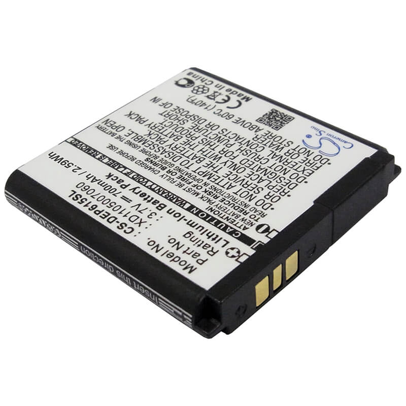 3.7V, 700mAh, Li-ion Battery fits Doro, Dp615, Phoneeasy 614, 2.59Wh