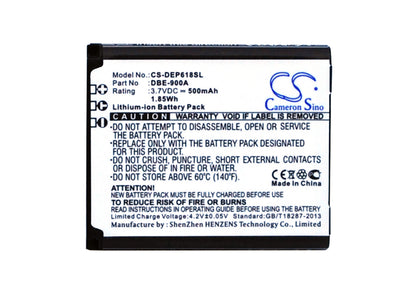 3.7V, 500mAh, Li-ion Battery fits Doro, Phoneeasy 618, 1.85Wh