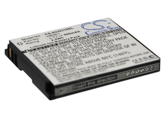 3.7V, 550mAh, Li-ion Battery fits Huawei, C3100, G2201, 2.035Wh