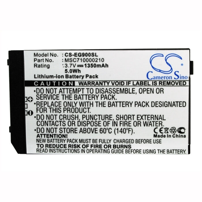 3.7V, 1350mAh, Li-ion Battery fits Toshiba, Portege G900, 4.995Wh