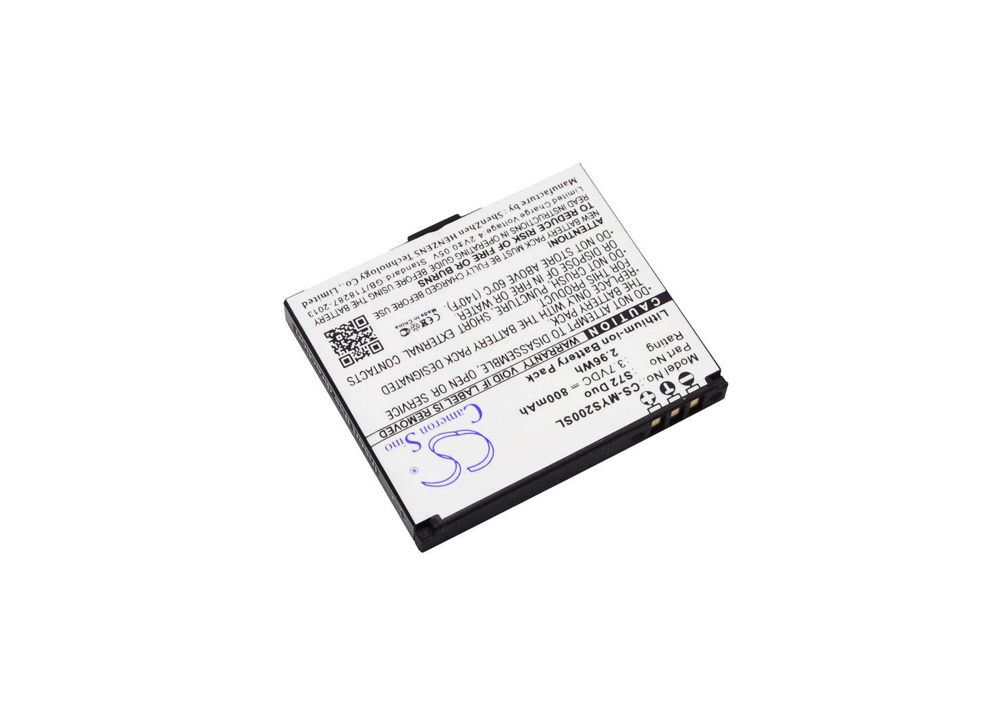 3.7V, 800mAh, Li-ion Battery fits Myphone, S72 Duo, 2.96Wh