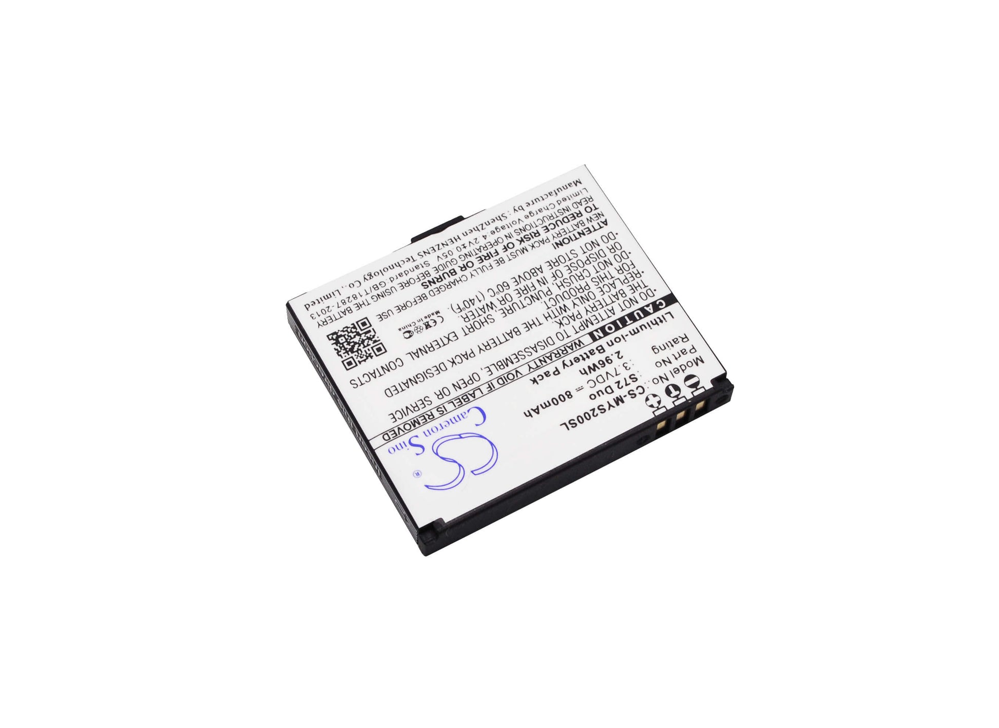 3.7V, 800mAh, Li-ion Battery fits Myphone, S72 Duo, 2.96Wh