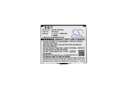 3.7V, 800mAh, Li-ion Battery fits Myphone, S72 Duo, 2.96Wh
