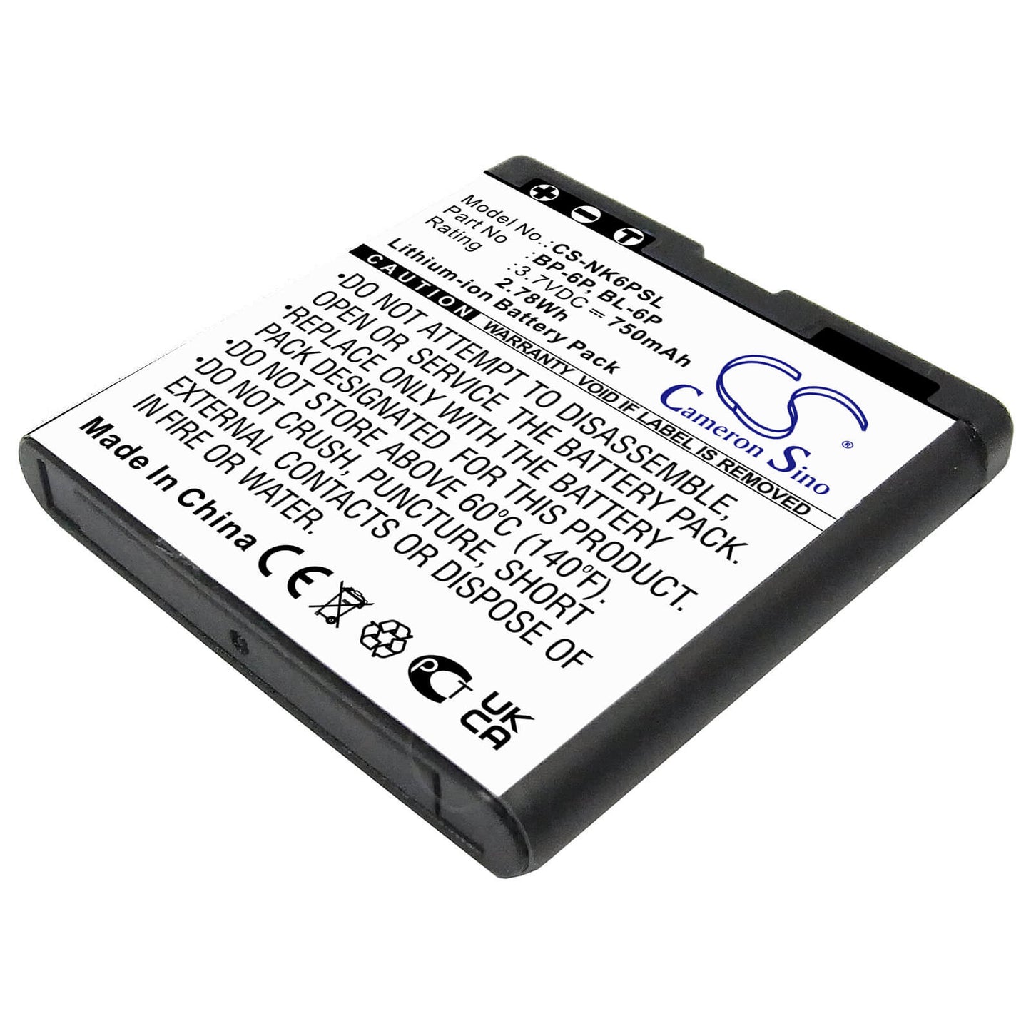 3.7V, 750mAh, Li-ion Battery fits Mobiado, Professional 105 Damascus, Professional 105clb, 2.775Wh