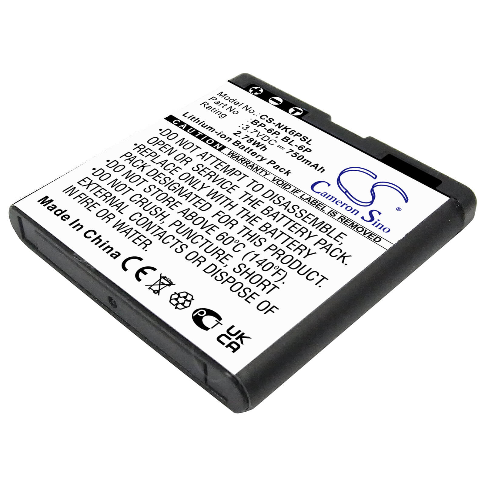 3.7V, 750mAh, Li-ion Battery fits Mobiado, Professional 105 Damascus, Professional 105clb, 2.775Wh