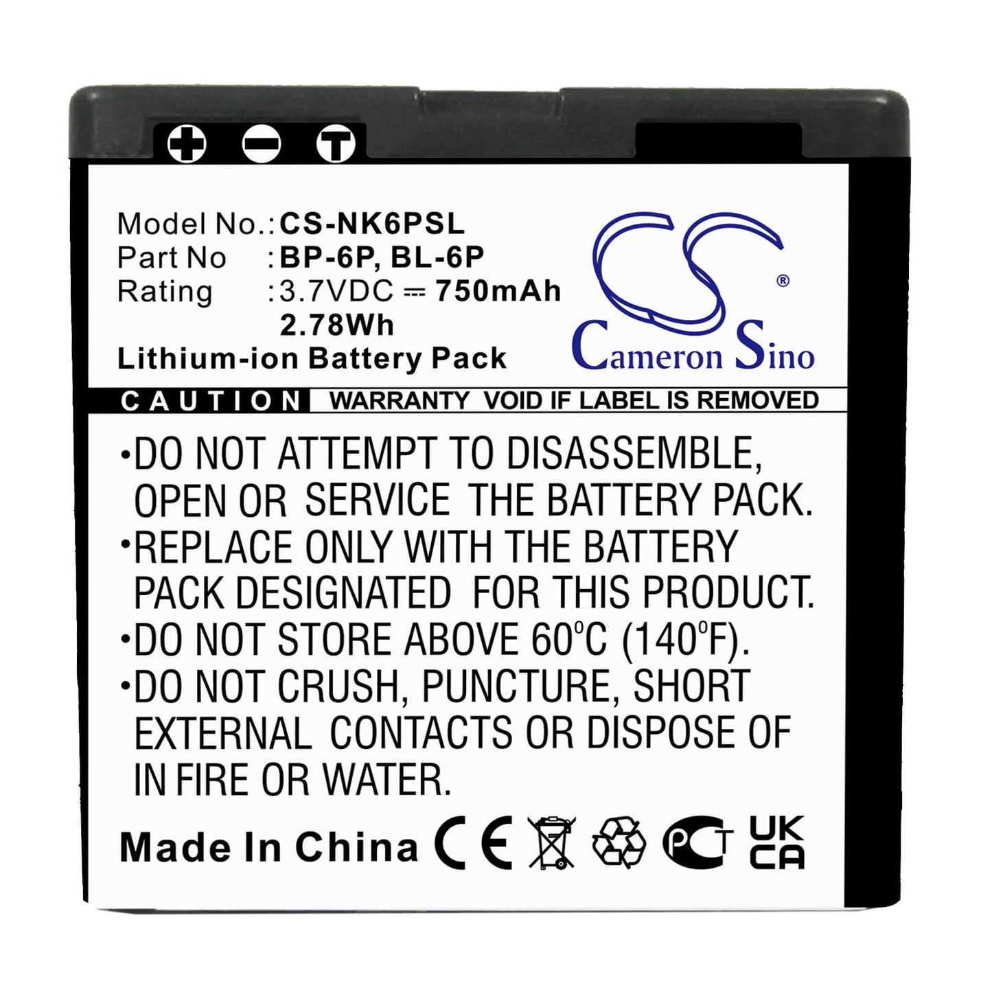 3.7V, 750mAh, Li-ion Battery fits Mobiado, Professional 105 Damascus, Professional 105clb, 2.775Wh