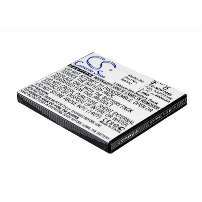 3.7V, 600mAh, Li-ion Battery fits Ntt Docomo, P-01b, P-02b, 2.22Wh