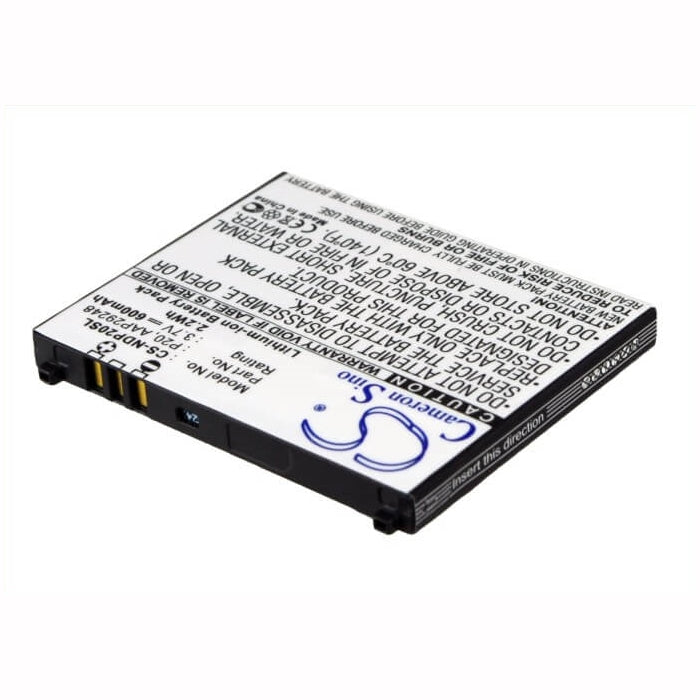3.7V, 600mAh, Li-ion Battery fits Ntt Docomo, P-01b, P-02b, 2.22Wh
