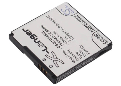 3.7V, 700mAh, Li-ion Battery fits Orange, Le Tactile, 2.59Wh