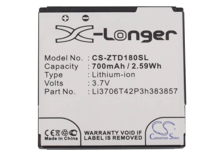 3.7V, 700mAh, Li-ion Battery fits Orange, Le Tactile, 2.59Wh