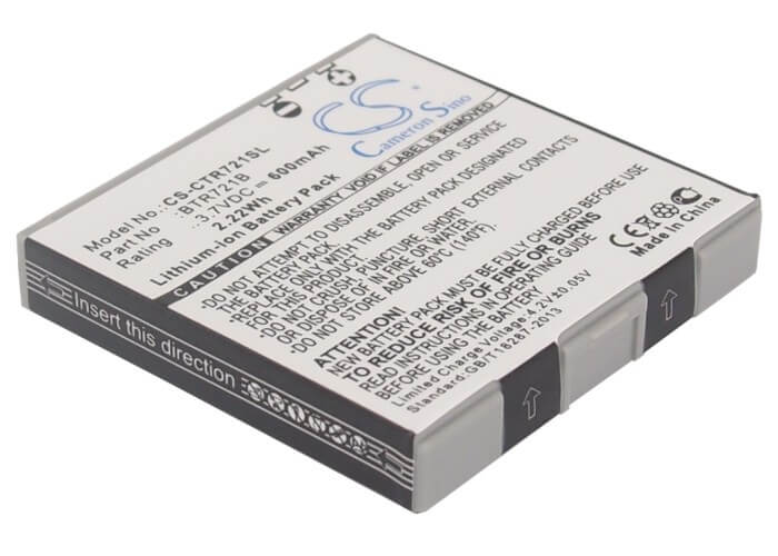 3.7V, 600mAh, Li-ion Battery fits Casio, C721, 2.22Wh