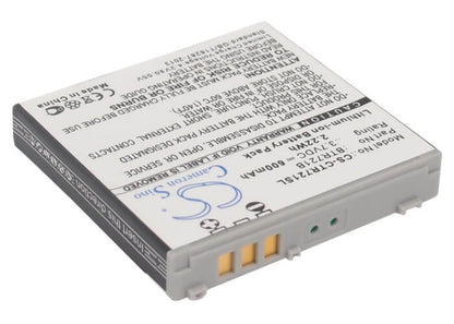 3.7V, 600mAh, Li-ion Battery fits Casio, C721, 2.22Wh
