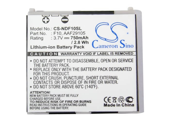 3.7V, 750mAh, Li-ion Battery fits Ntt Docomo, F-01a, F-03a, 2.775Wh