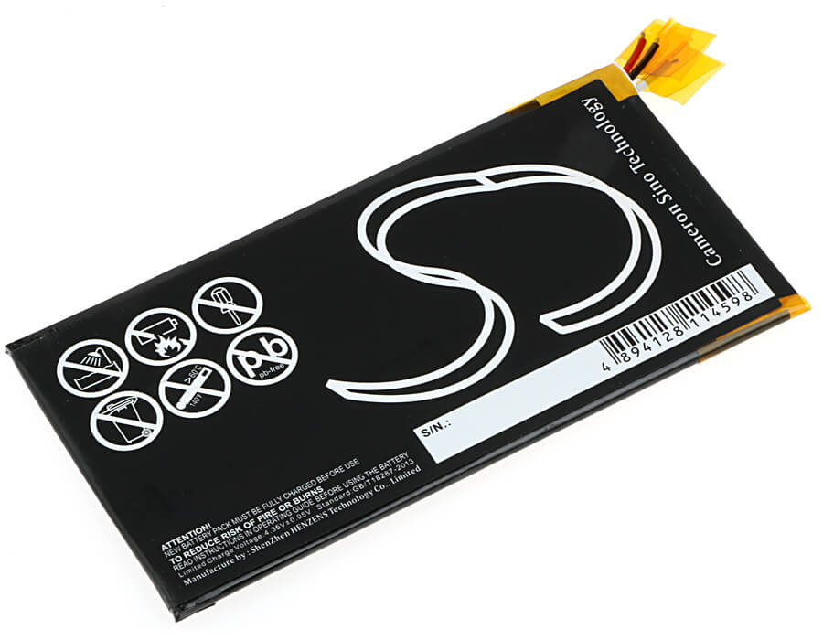 3.8V, 4000mAh, Li-Polymer Battery fits Amazing, P6, 15.2Wh