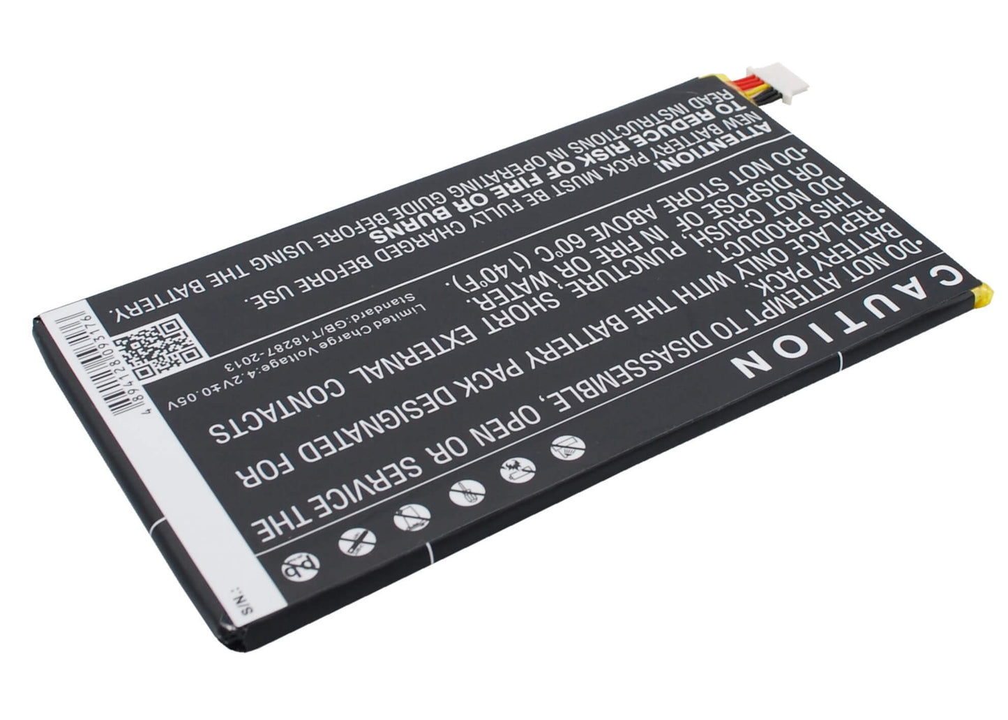 3.7V, 4000mAh, Li-Polymer Battery fits Verizon, Elipsis Qmv7a 7in, Elipsis Qmv7b, 14.8Wh