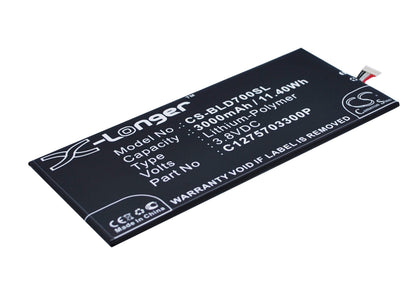 3.8V, 3000mAh, Li-Polymer Battery fits Blu, D700, D700a, 11.4Wh