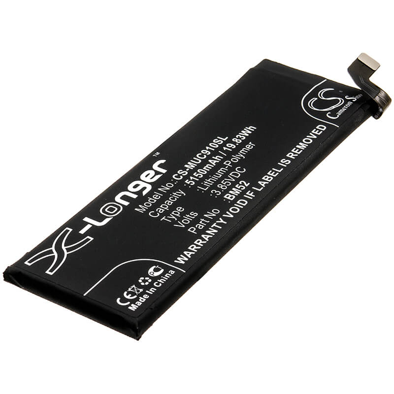 3.85V, 5150mAh, Li-Polymer Battery fits Xiaomi, Cc9 Pro, M1910f4e, 19.8275Wh