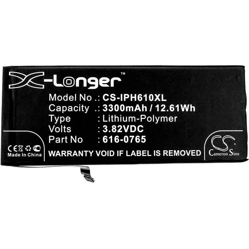 3.82V, 3300mAh, Li-Polymer Battery fits Apple, A1522, A1524, 12.606Wh