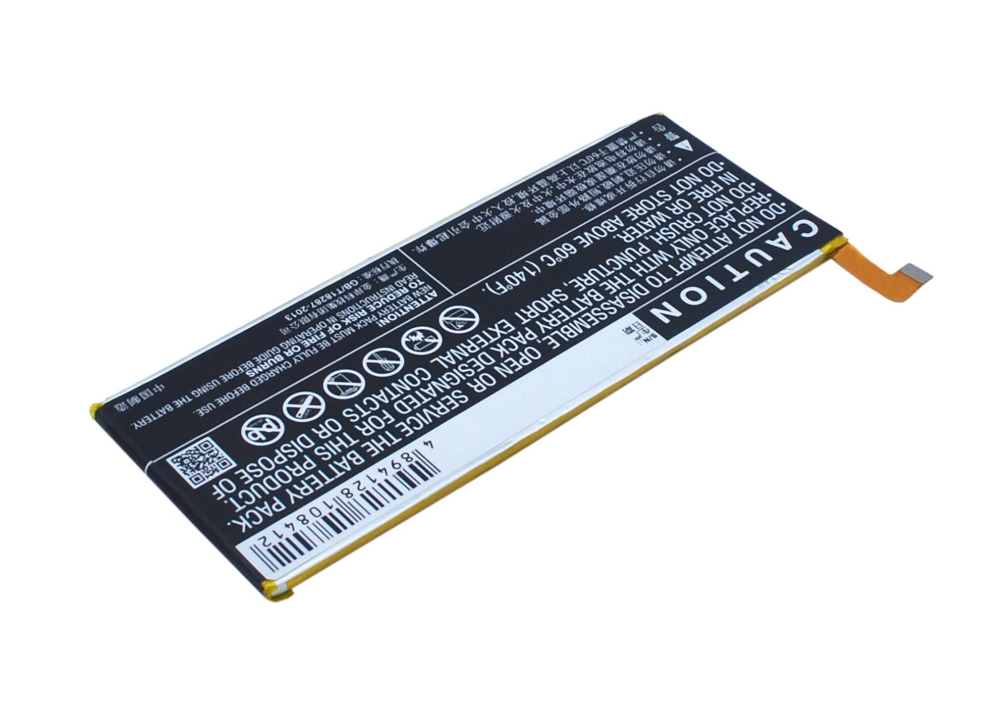 3.8V, 2700mAh, Li-Polymer Battery fits Coolpad, Ivvi S6, Ivvi S6-nt, 10.26Wh