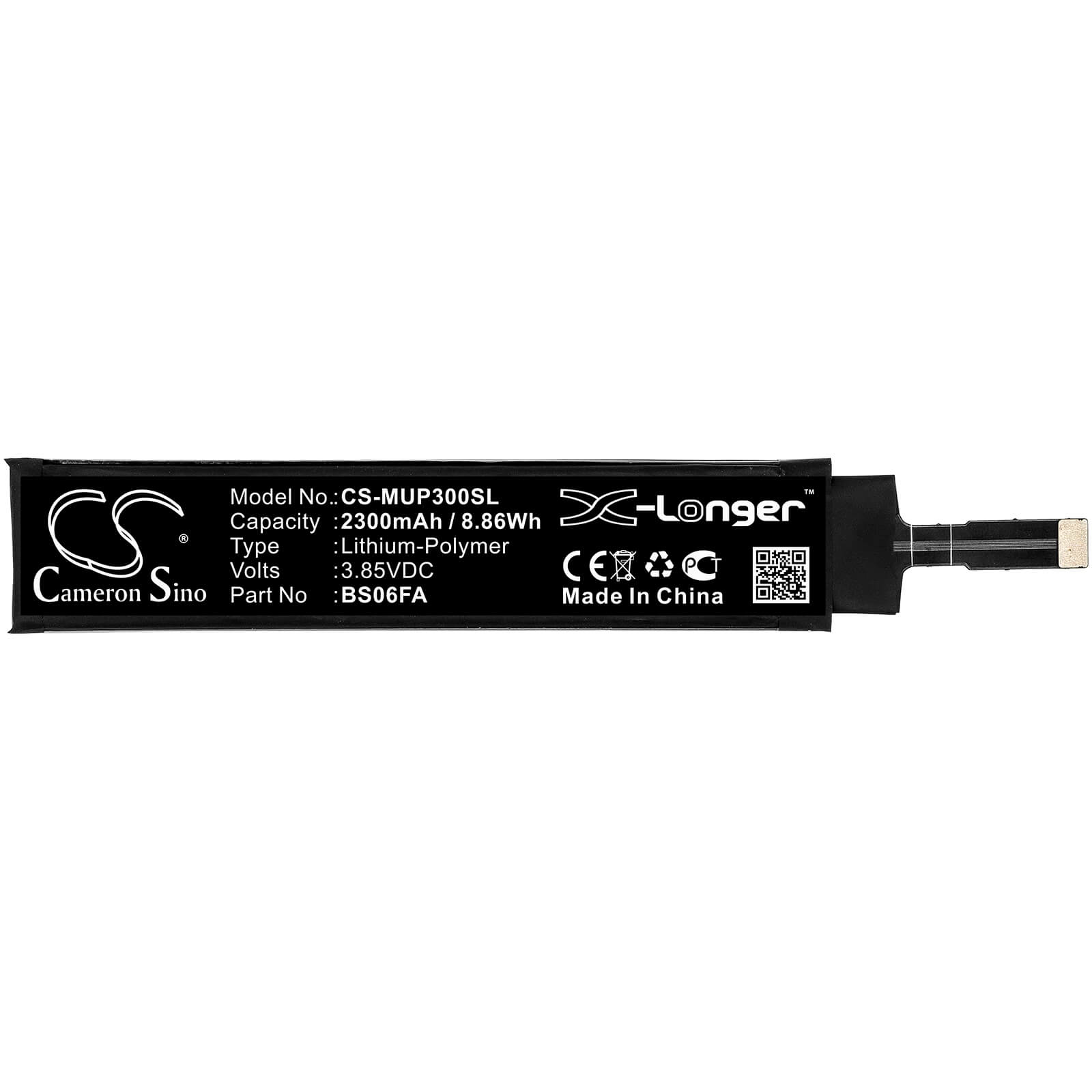3.85V, 2300mAh, Li-Polymer Battery fits Xiaomi, Black Shark 3, Black Shark 3 5g, 8.855Wh
