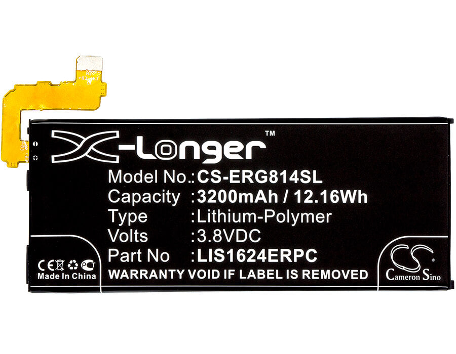 3.8V, 3200mAh, Li-Polymer Battery fits Sony, G8141, G8142, 12.16Wh