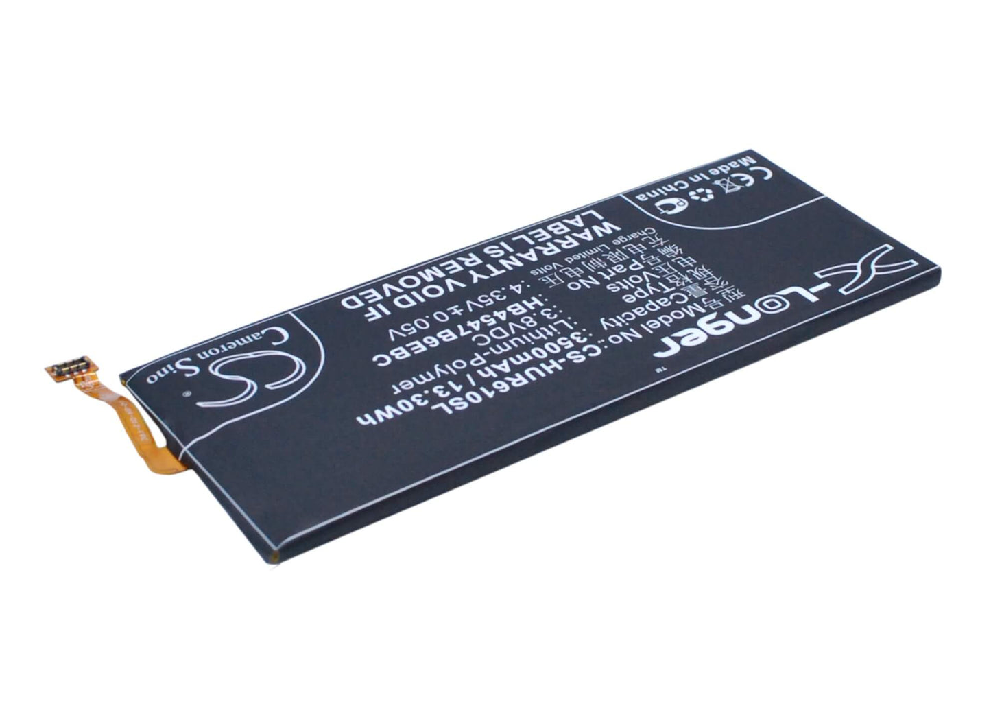 3.8V, 3500mAh, Li-Polymer Battery fits Huawei, Ascend Gx1, Ascend Gx1 Dual Sim, 13.3Wh