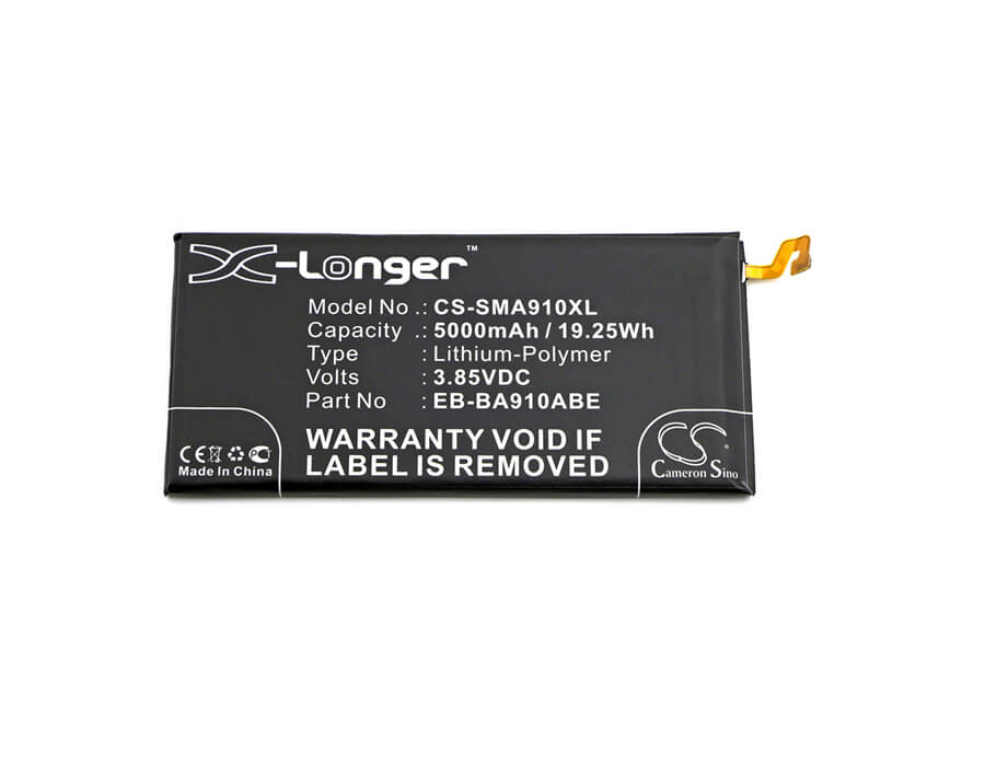 3.85V, 5000mAh, Li-Polymer Battery fits Samsung, Galaxy A9 Pro 2016, Galaxy A9 Pro 2016 Duos Td-lte, 19.25Wh