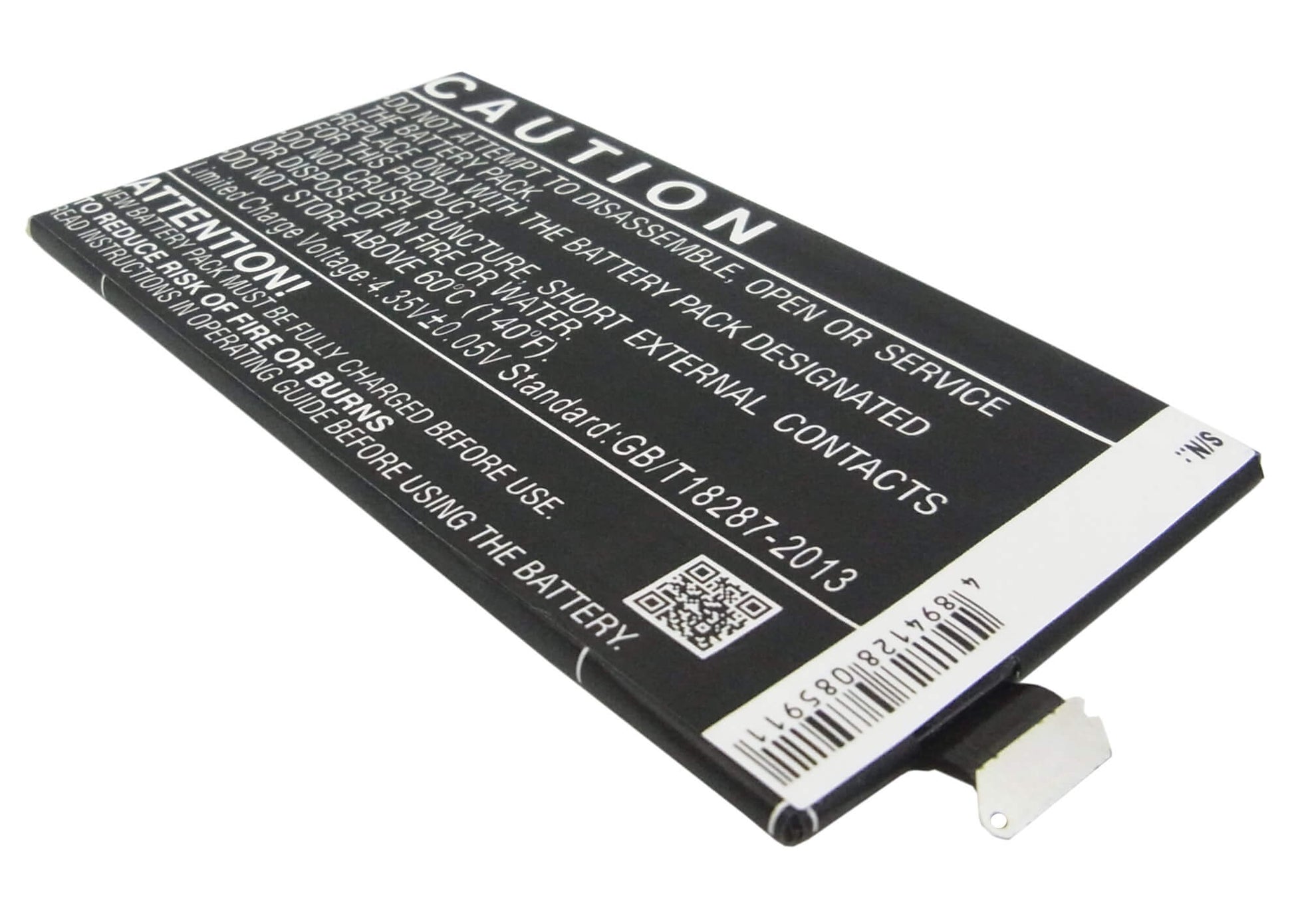 3.8V, 2800mAh, Li-Polymer Battery fits Blackberry, A10, Aristo, 10.64Wh