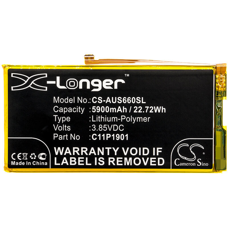 3.85V, 5900mAh, Li-Polymer Battery fits Asus, I001d, Rog Phone 2, 22.715Wh