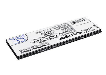 3.7V, 1800mAh, Li-Polymer Battery fits Hisense, Hs-g960, Hs-t960, 6.66Wh