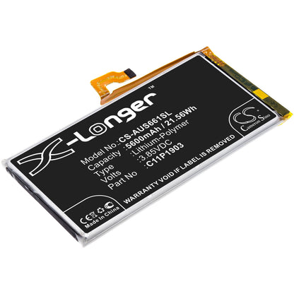 3.85V, 5600mAh, Li-Polymer Battery fits Asus, Rog Phone 3, Rog Phone Iii, 21.56Wh