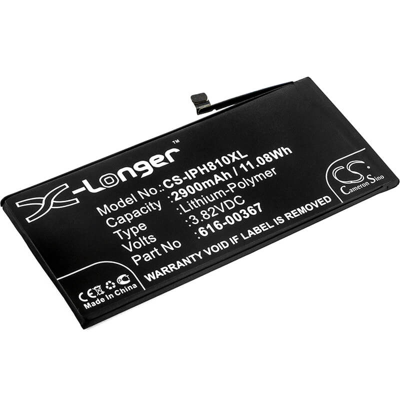 3.82V, 2900mAh, Li-Polymer Battery fits Apple, A1864, Iphone 8 Plus, 11.078Wh