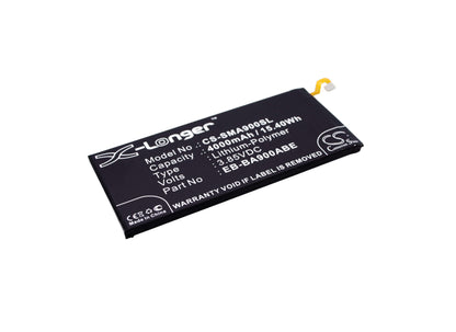 3.85V, 4000mAh, Li-Polymer Battery fits Samsung, Galaxy A9, Galaxy A9 2016, 15.4Wh