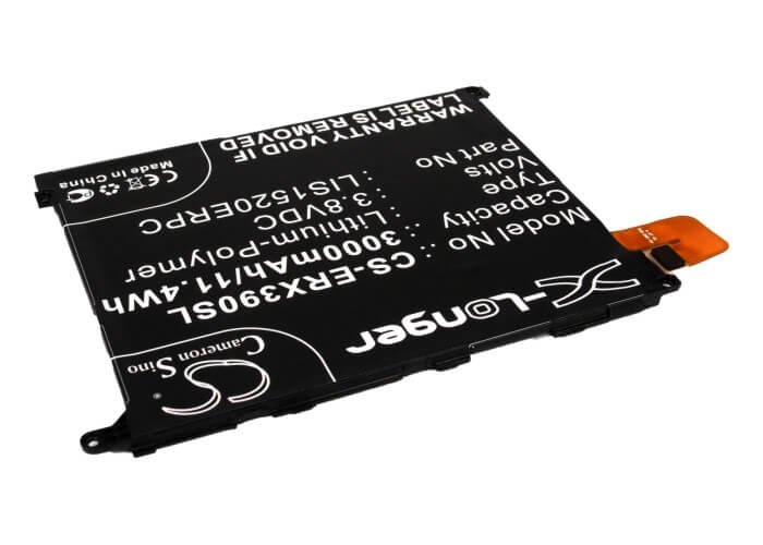 3.8V, 3000mAh, Li-Polymer Battery fits Sony Ericsson, C6616, C6802, 11.4Wh