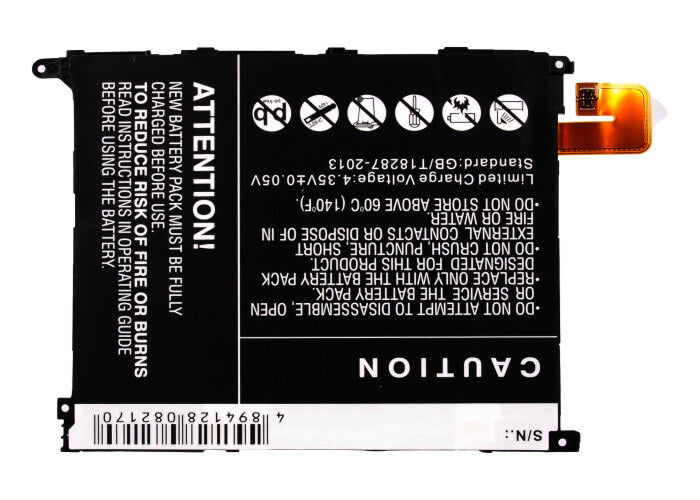 3.8V, 3000mAh, Li-Polymer Battery fits Sony Ericsson, C6616, C6802, 11.4Wh