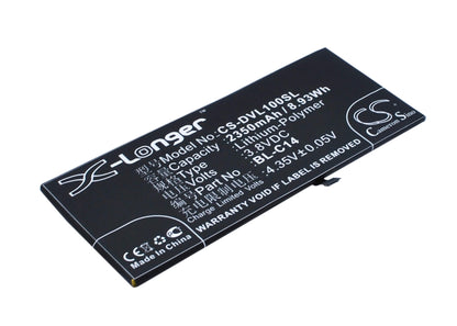 3.8V, 2350mAh, Li-Polymer Battery fits Doov, L1, 8.93Wh