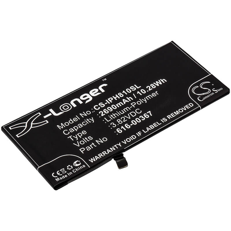 3.82V, 2690mAh, Li-Polymer Battery fits Apple, A1864, Iphone 8 Plus, 10.2758Wh